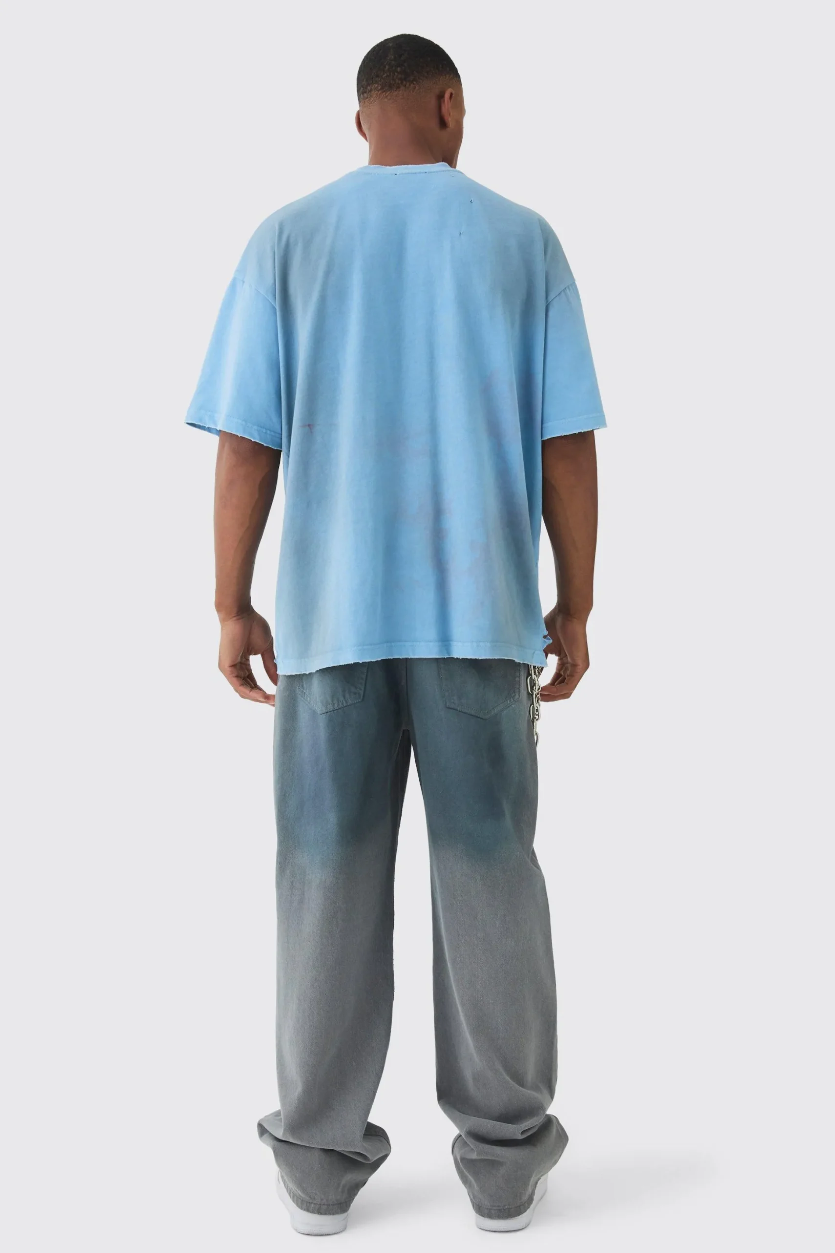 Premium Oversized Washed & Printed T-shirt | BoohooMAN UK