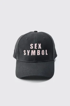 Pride Embroidered Cap In Black | BoohooMAN UK