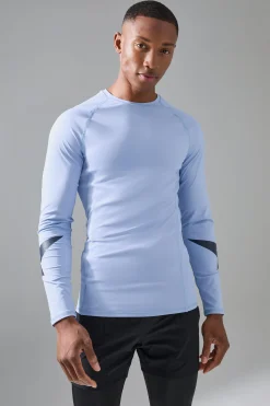 P-Star Active Muscle Fit Base Layer Star Print T-shirt | BoohooMAN UK