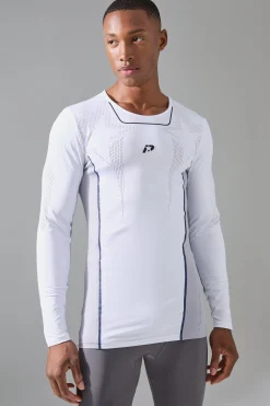 P-Star Active Muscle Fit Moto Base Layer T-Shirt | BoohooMAN UK