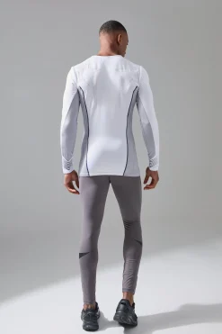 P-Star Active Muscle Fit Moto Base Layer T-Shirt | BoohooMAN UK