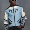 P-Star Boxy Faux Leather Panelled Moto Jacket | BoohooMAN UK