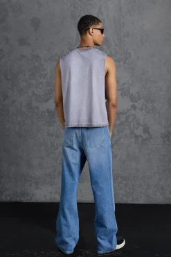 P-Star Oversized Boxy Tank Top With Graffiti Print | BoohooMAN UK