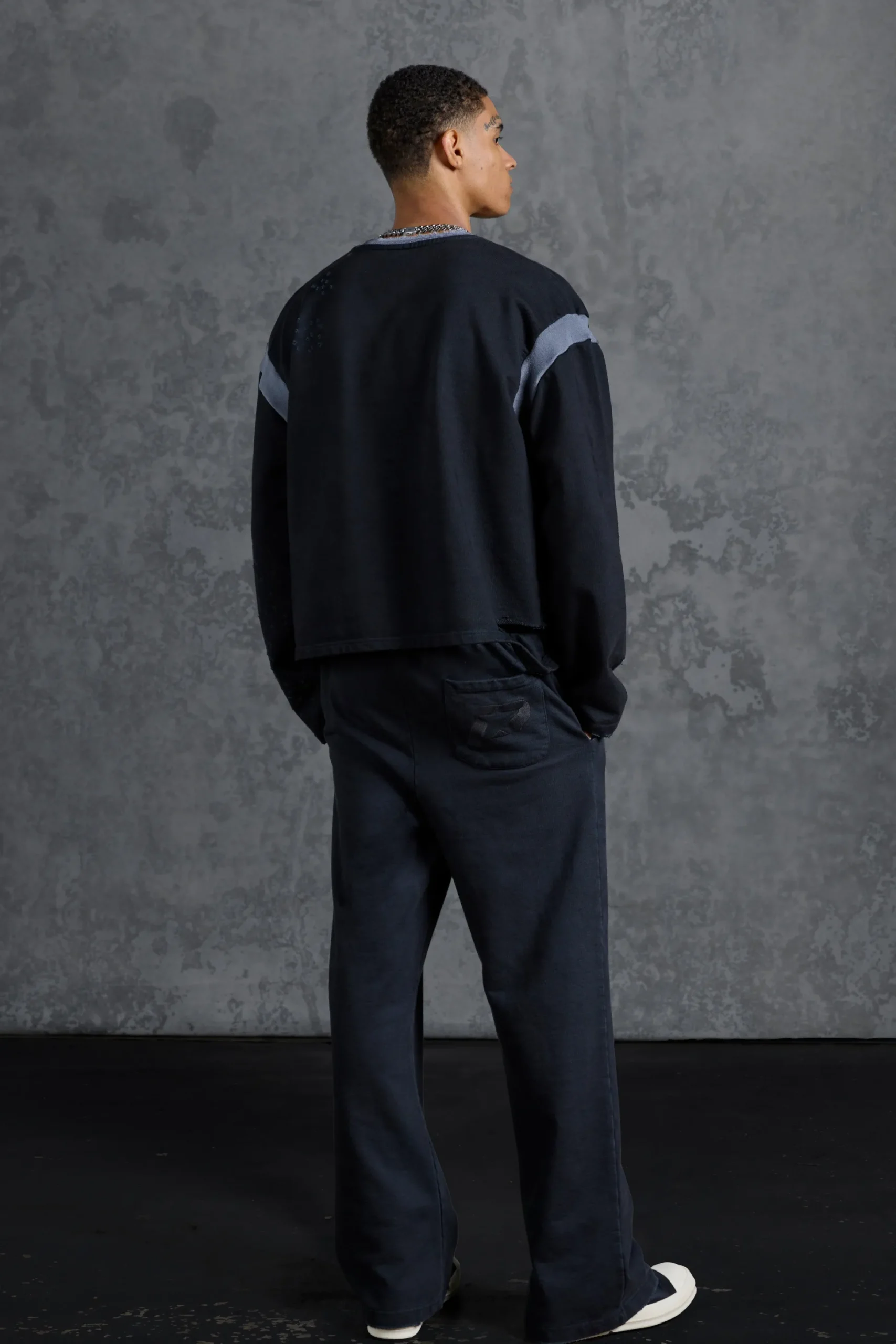 P-Star Oversized Cropped Sweatshirt With 100 Print | BoohooMAN UK