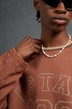 P-Star Oversized Cropped Sweatshirt With 100 Print | BoohooMAN UK