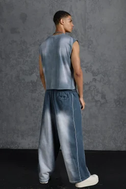 P-Star Oversized Cropped Tank Top With Chest Print | BoohooMAN UK