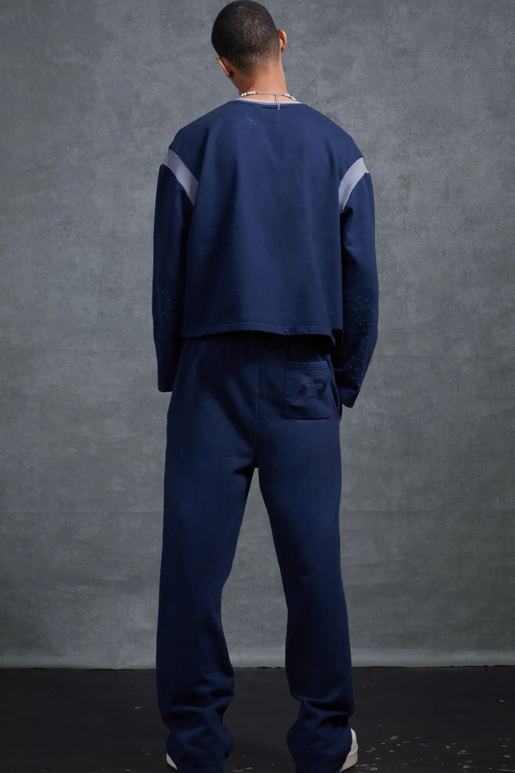 P-Star Slim Fit Flare Joggers With Distressing | BoohooMAN UK