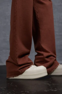 P-Star Slim Fit Flare Joggers With Distressing | BoohooMAN UK