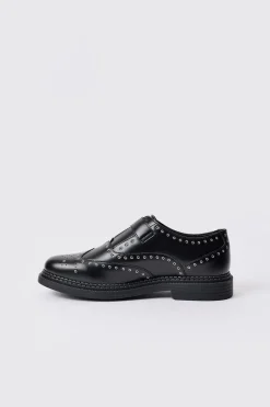 PU Buckle Detail Metal Hardware Loafer In Black | BoohooMAN UK