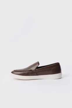 PU Slip On Loafer In Brown | BoohooMAN UK