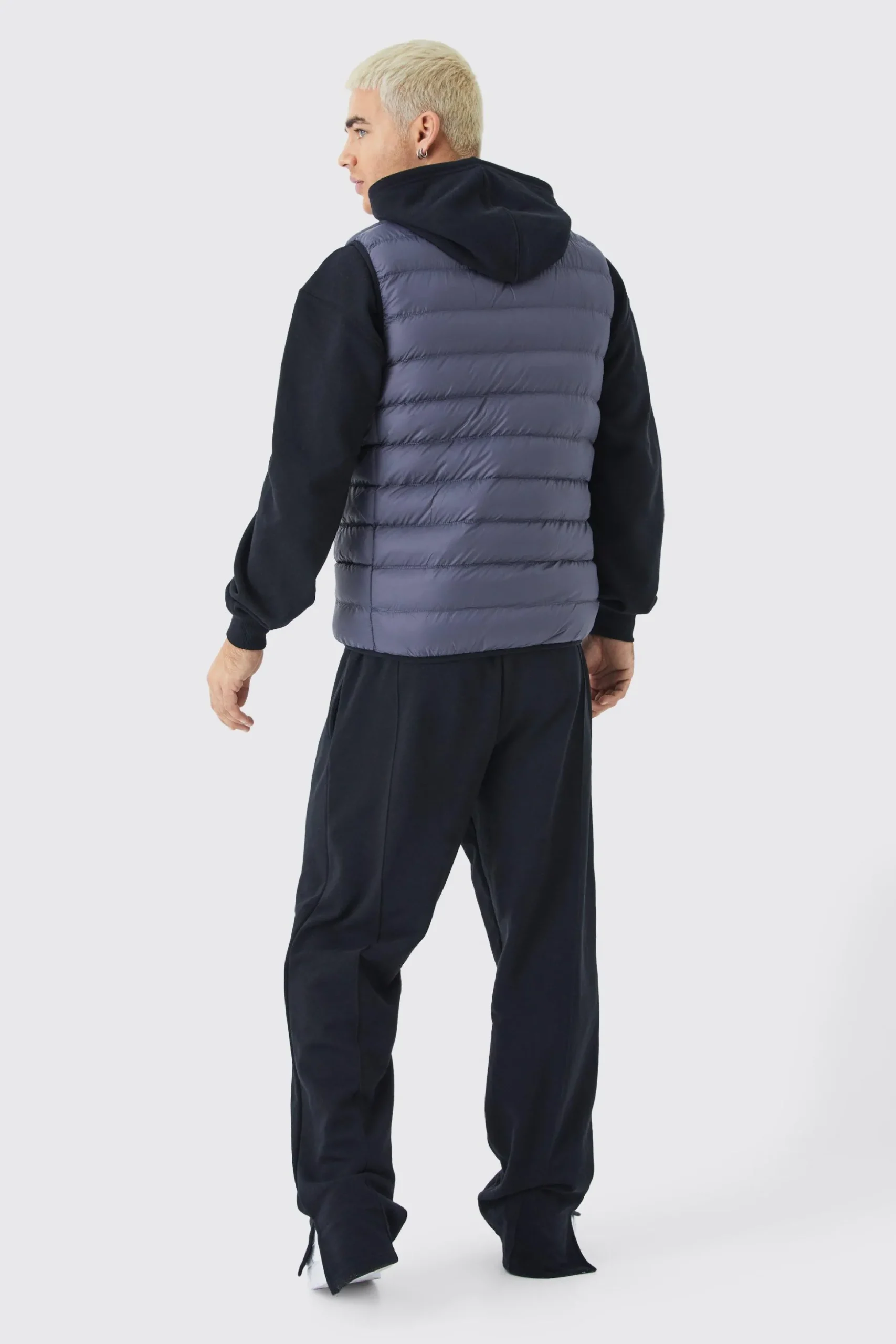 Quilted Funnel Neck Gilet | BoohooMAN UK