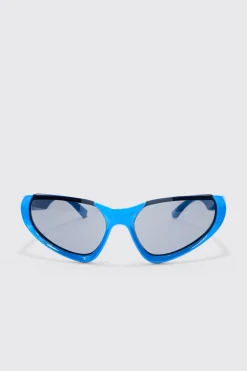 Racer Half Rimless Sunglasses | BoohooMAN UK