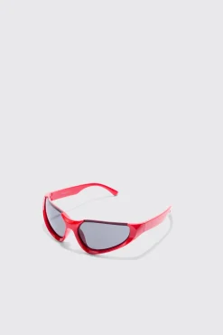 Racer Half Rimless Sunglasses | BoohooMAN UK