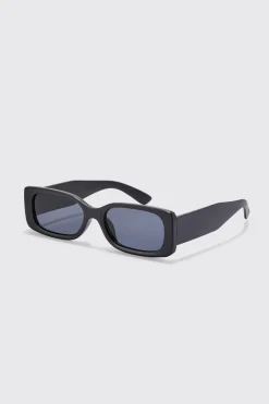 Rectangle Matte Sunglasses | BoohooMAN UK