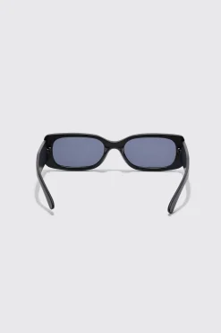 Rectangle Matte Sunglasses | BoohooMAN UK