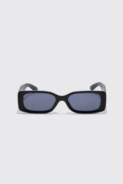 Rectangle Matte Sunglasses | BoohooMAN UK