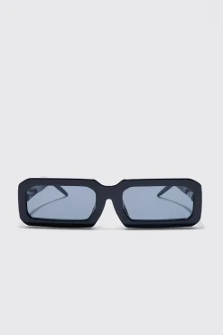 Rectangular Chunky Plastic Sunglasses | BoohooMAN UK