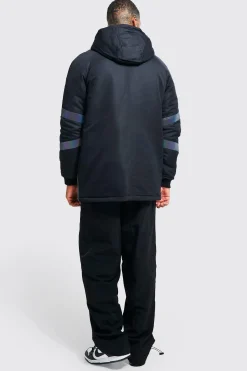 Reflective Panel Parka | BoohooMAN UK