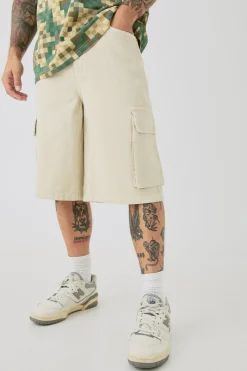 Regular Cargo Denim Jorts | BoohooMAN UK