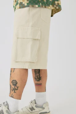 Regular Cargo Denim Jorts | BoohooMAN UK