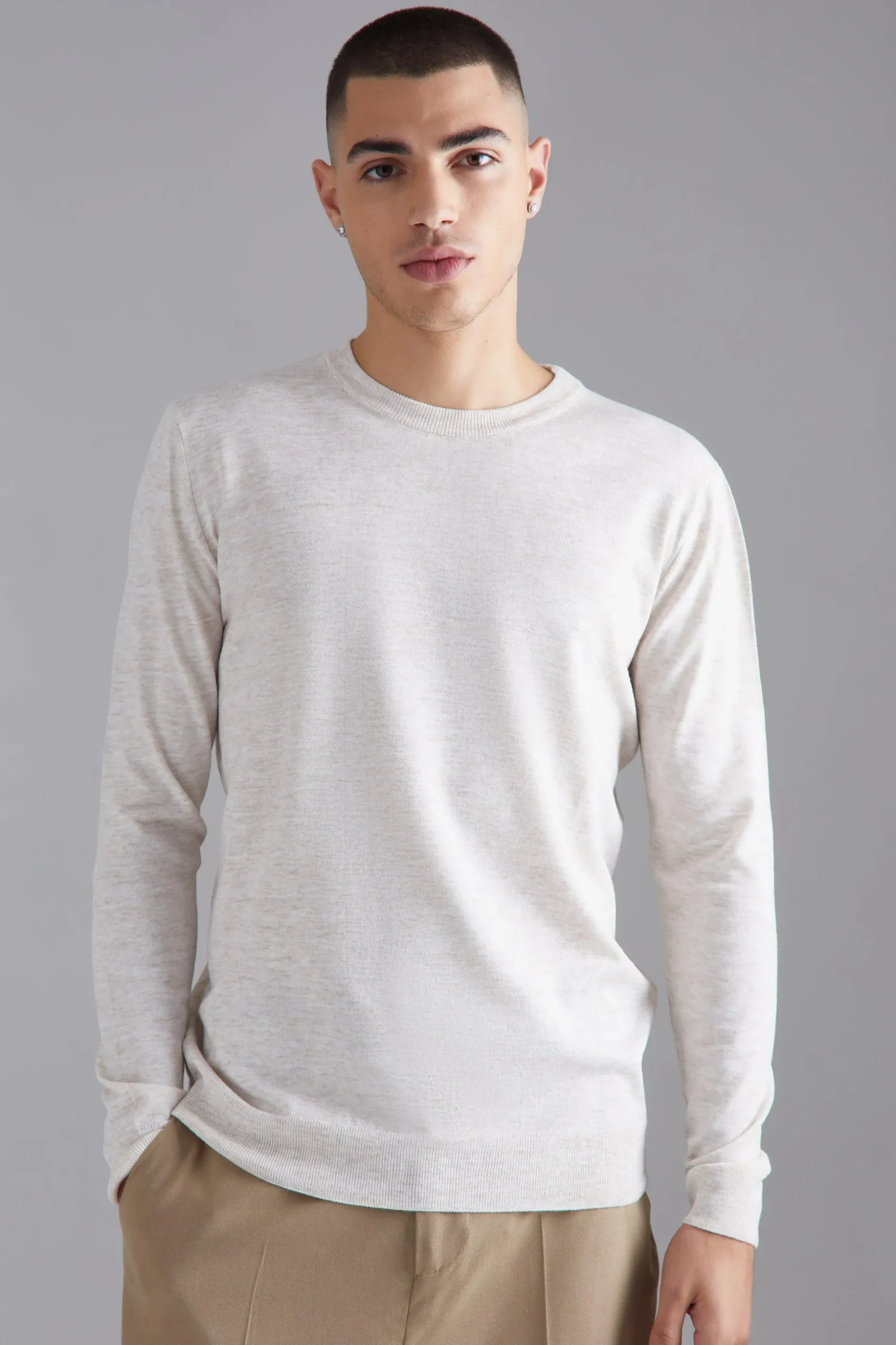 Regular Crew Neck Jumper | BoohooMAN UK