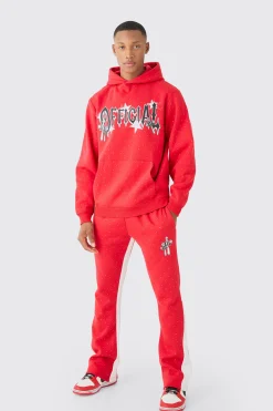 Regular Fit All Over Rhinestone Official Tracksuit | BoohooMAN UK
