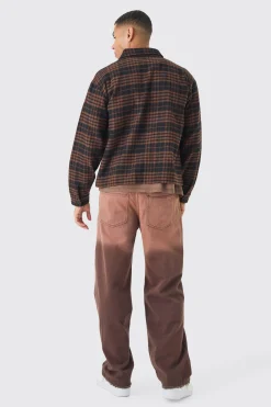 Regular Fit Boucle Overshirt | BoohooMAN UK