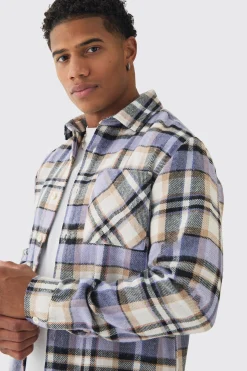 Regular Fit Checked Shirt | BoohooMAN UK