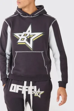 Regular Fit Contrast Stitch Ofcl Gusset Tracksuit | BoohooMAN UK