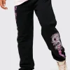 Regular Fit Dragon Graphic Joggers | BoohooMAN UK