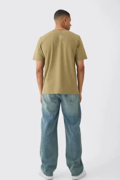 Regular Fit Embroidered Boohooman T-Shirt | BoohooMAN UK
