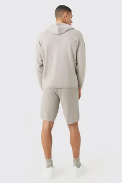 Regular Fit Knitted Hoodie | BoohooMAN UK