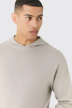 Regular Fit Knitted Hoodie | BoohooMAN UK