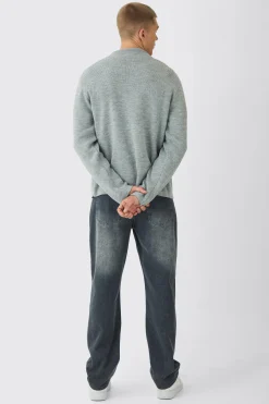 Regular Fit Knitted Shirt | BoohooMAN UK