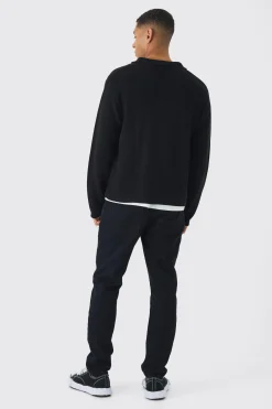 Regular Fit Knitted Shirt | BoohooMAN UK