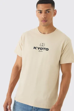 Regular Fit Kyoto Graphic T-Shirt | BoohooMAN UK