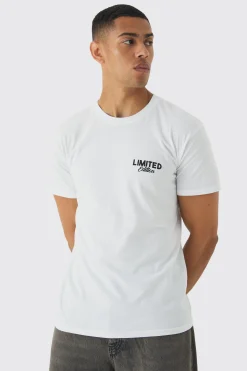 Regular Fit Limited Edition Ski Print T-Shirt | BoohooMAN UK