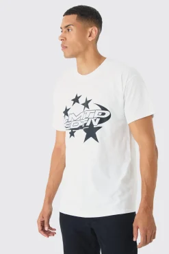 Regular Fit Lmtd Star Graphic T-Shirt | BoohooMAN UK
