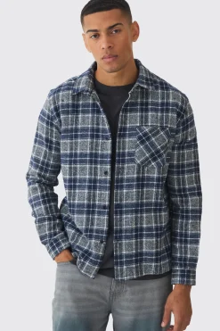Regular Fit Long Sleeve Check Shirt | BoohooMAN UK