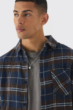 Regular Fit Long Sleeve Check Shirt | BoohooMAN UK
