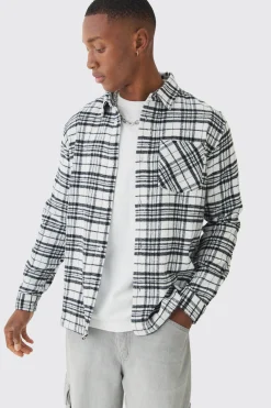 Regular Fit Long Sleeve Check Shirt | BoohooMAN UK