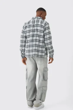 Regular Fit Long Sleeve Check Shirt | BoohooMAN UK