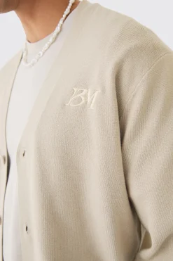 Regular Fit Man Branded Knitted Cardigan | BoohooMAN UK