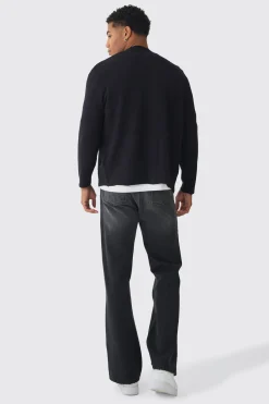 Regular Fit Man Branded Knitted Cardigan | BoohooMAN UK