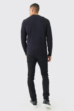 Regular Fit Man Branded Knitted Bomber | BoohooMAN UK