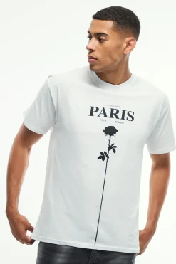 Regular Fit Paris Line Drawn Graphic T-Shirt | BoohooMAN UK