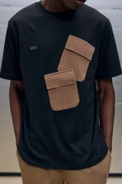 Regular Fit Placement Pocket T-shirt & Jogger Set | BoohooMAN UK