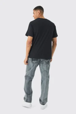 Regular Fit Pour Homme Print T-Shirt | BoohooMAN UK