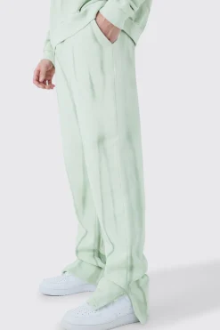 Regular Fit Split Hem Ombre Spray Wash Jogger | BoohooMAN UK