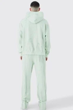 Regular Fit Split Hem Ombre Spray Wash Jogger | BoohooMAN UK